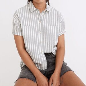Madewell Seersucker Beachside Shirt in Stripe